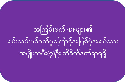 အကြမ်းဖက်PDFများ ရမ်းသမ်းပစ်ခတ်မှုကြောင့်အပြစ်မဲ့အရပ်သား အမျိုးသမီး(၇)ဦး ထိခိုက်ဒဏ်ရာရရှိ